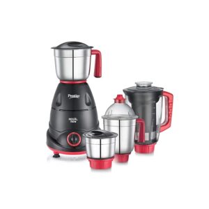 Prestige 750 Watts Regal Mixer Grinder with 4 Jars (3 Stainless Steel Jars + 1 Juicer Jar)| Black